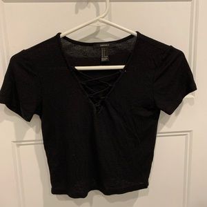 Cropped black t-shirt!